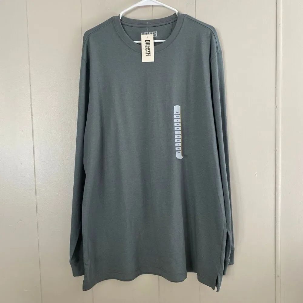 Duluth Trading Co Longtail T Long Sleeve Shirt Slim Fit XL Gray NWT Men’s